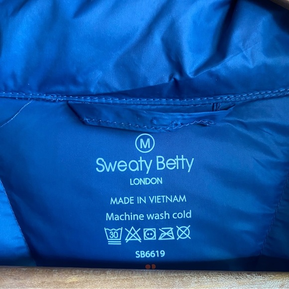 Sweaty Betty Pathfinder Lightweight Packable Down Filled Vest Blue Size M - Picture 7 of 11